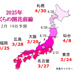 WCN　さくらの開花予想2025　第2回